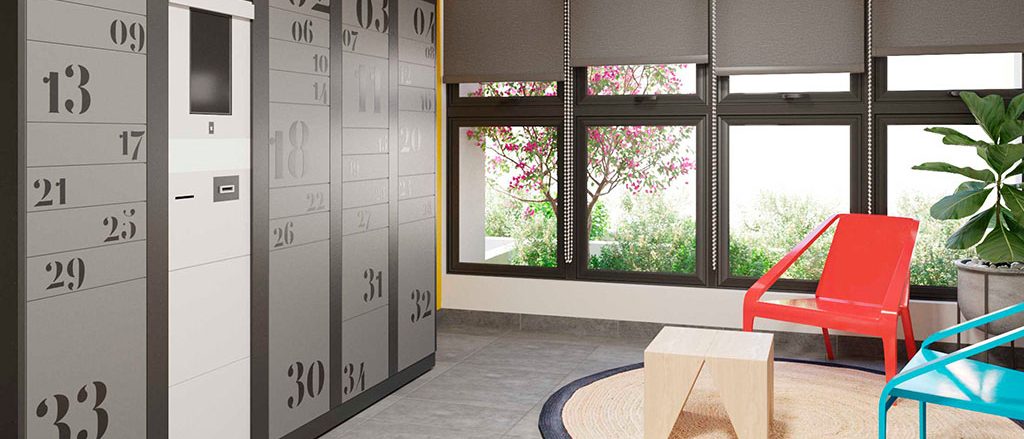 Edificio Ñuble - Espacios Contemporáneos - Sala delivery y lockers inteligentes