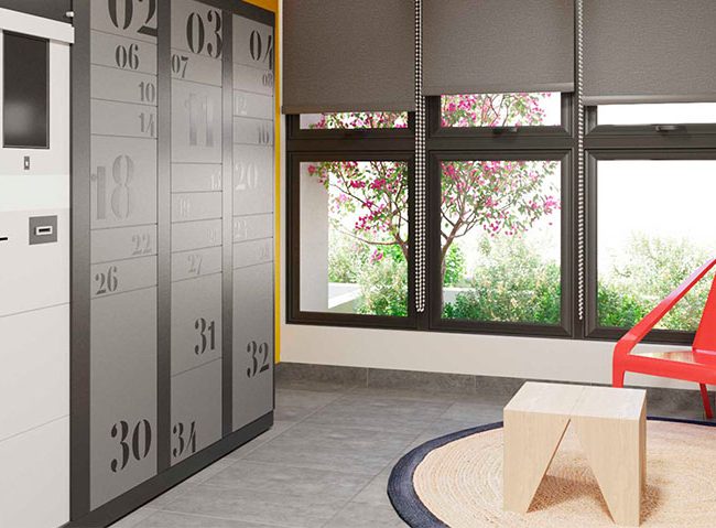 Edificio Ñuble - Espacios Contemporáneos - Sala delivery y lockers inteligentes