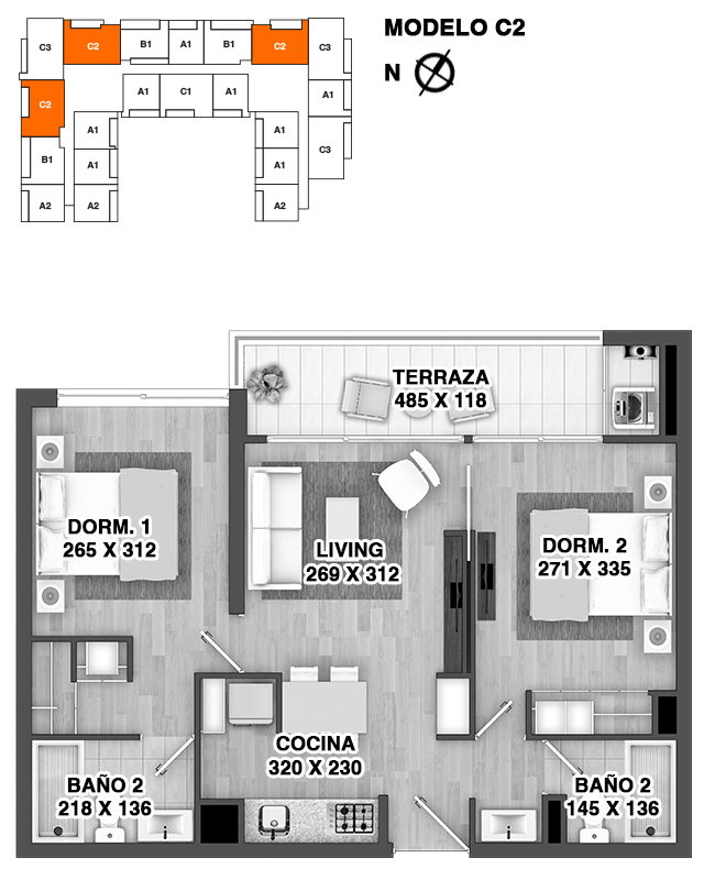 Conde Maule 4260 - Depto C2