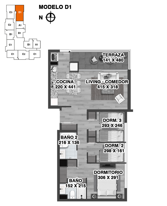 Depto D1