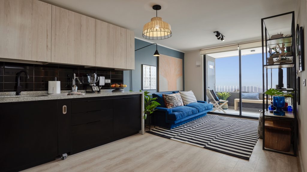 Departamento en venta en La Cisterna. Edificio Lo Ovalle de inmobiliaria Pilares