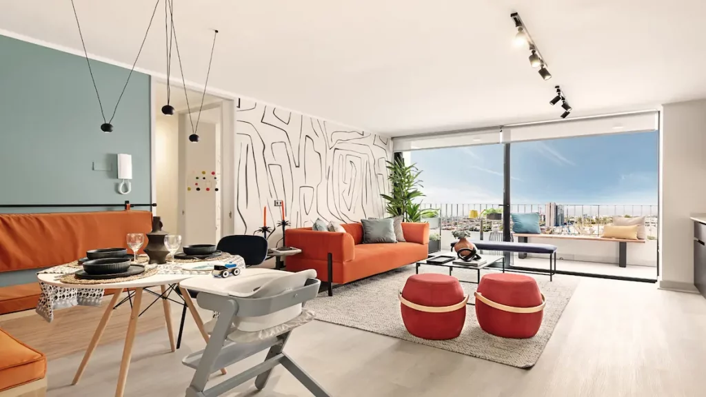 Vista de uno de los modelos de departamentos en venta Ñuñoa Pilares.